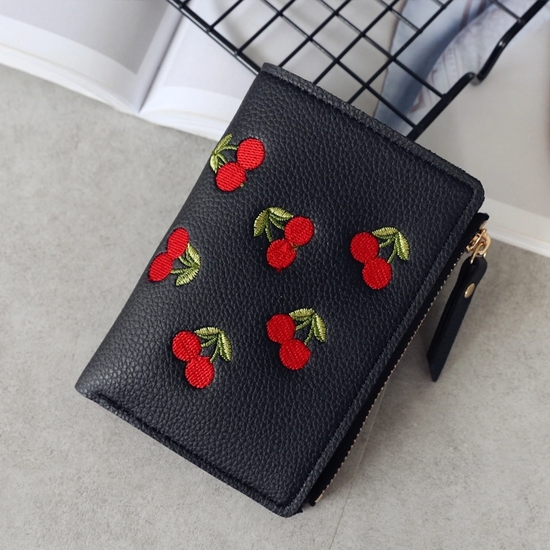 Women’s Flower Pu Leather Zipper Wallets