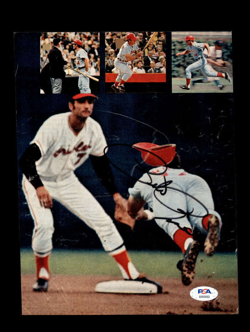 Pete Rose PSA DNA Cert Signed 8x10 Vintage Reds Photo Poster painting Autograph