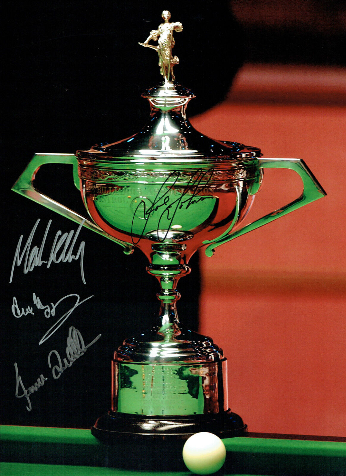 O'SULLIVAN Alex HIGGINS etc Multi Signed Autograph 16x12 SNOOKER Photo Poster painting AFTAL COA