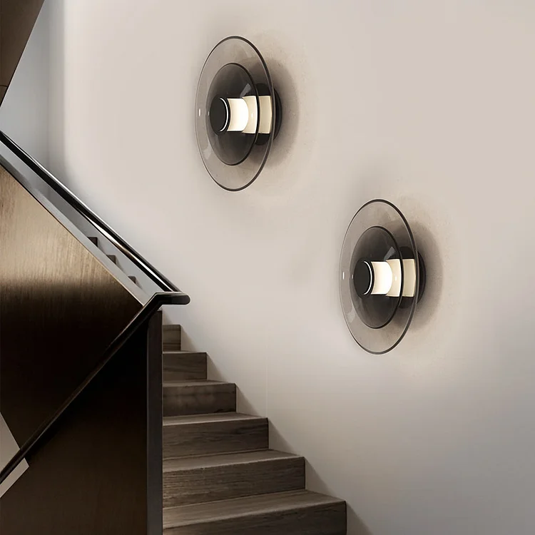 Round Creative Double-layered Glass LED Nordic Wall Sconces Lighting - Appledas