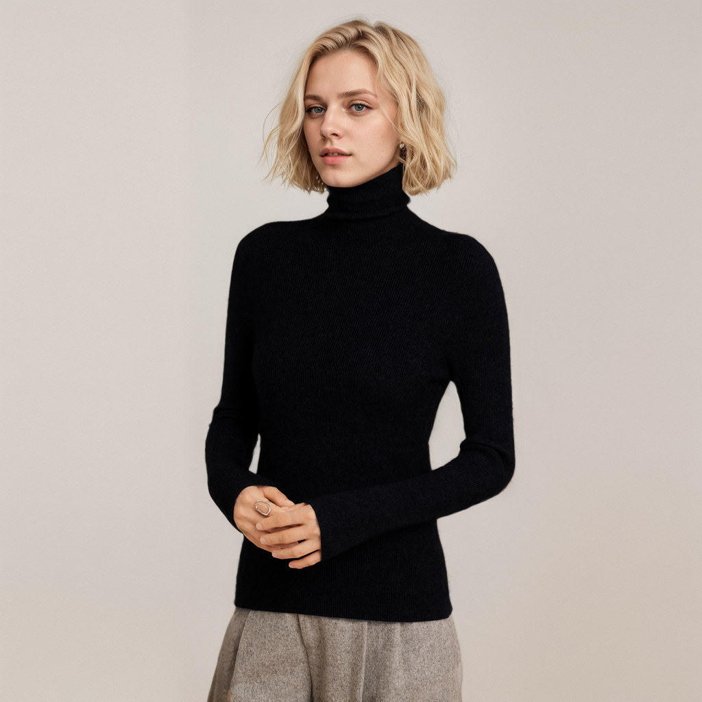 Slim Warm Women's Cashmere Sweater REAL SILK LIFE