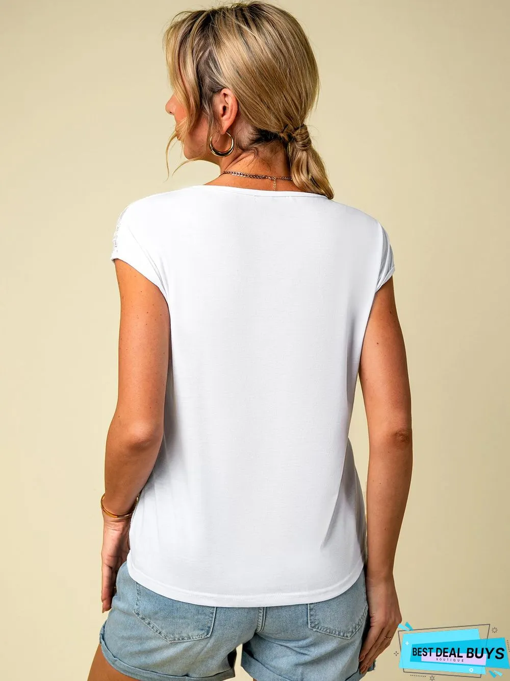 Cotton-Blend Short Sleeve T-shirt