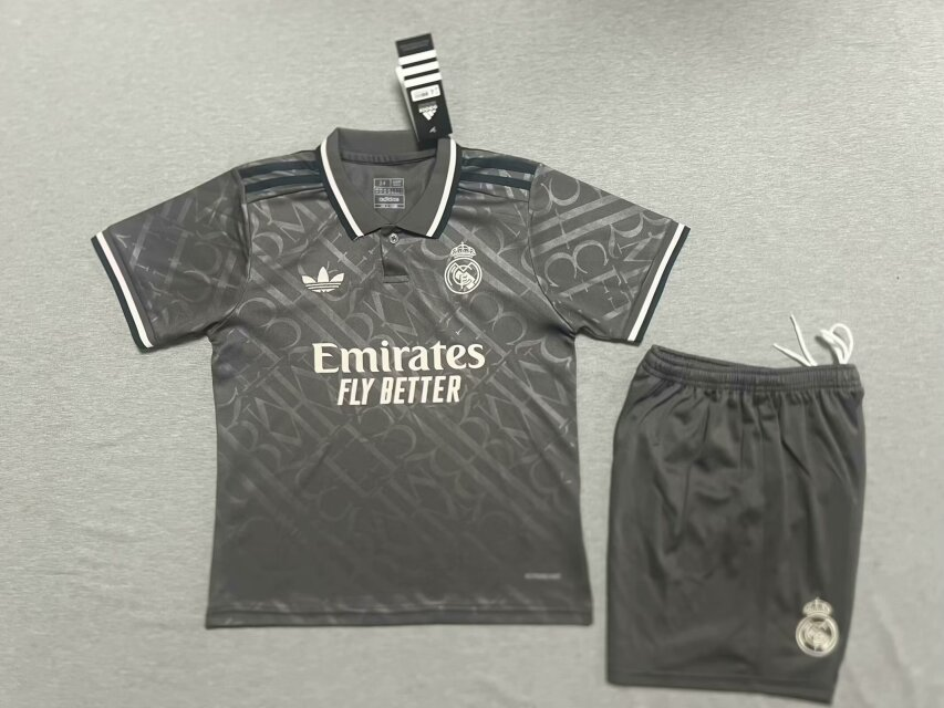 24/25 Real madrid Third Away Kids Kit Football Shirt Thai Quality
