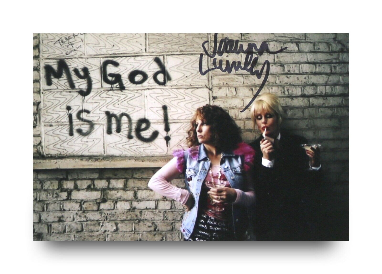 Joanna Lumley Signed 6x4 Photo Poster painting Absolutely Fabulous Patsy Genuine Autograph + COA