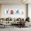 4pcs Diamond Painting -DIY Round Drill Animal