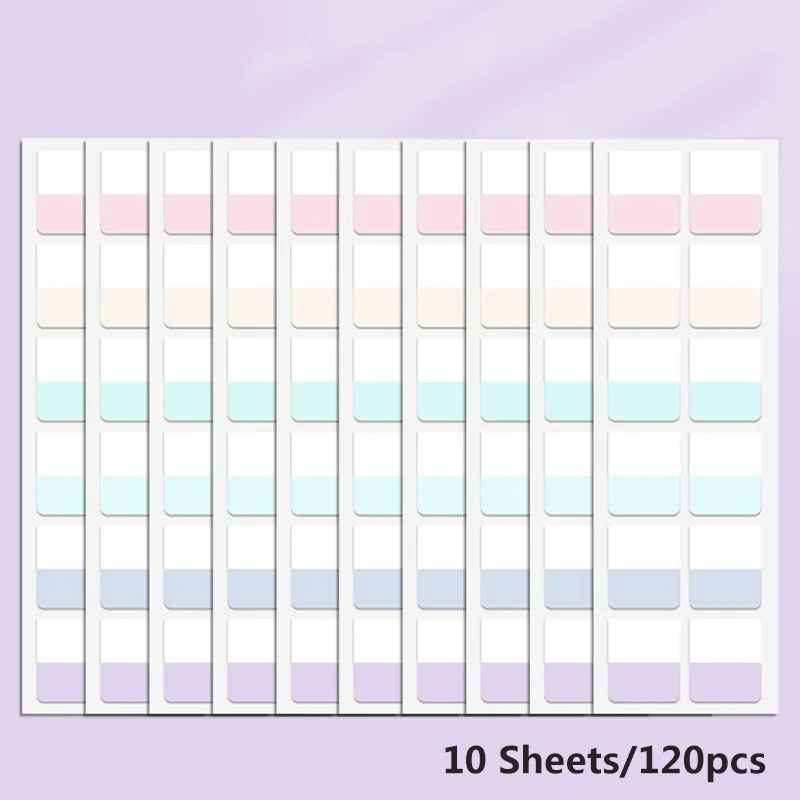 10 Sheets Sticky Index Tabs Writable File Tabs Flags Notebook Books Page Markers Labels Classify Files Lable Stickers