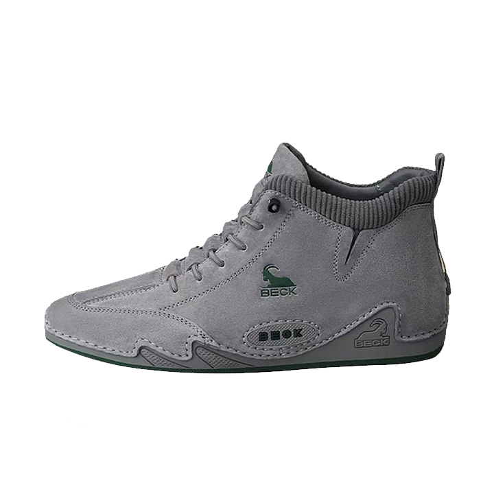 High Top Dermis Soft-soled Fallow Men's Leather Shoes MUTTSION.COM MUTTSION