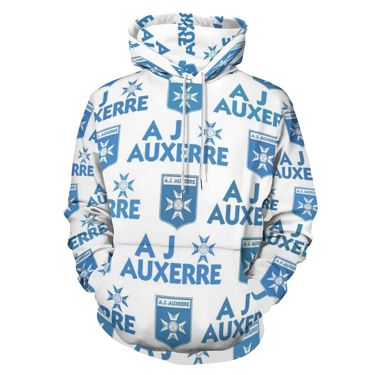 AJ Auxerre Unisexe Pullover Sweat-Shirt À Capuche Oversize Streetwear Hip Hop