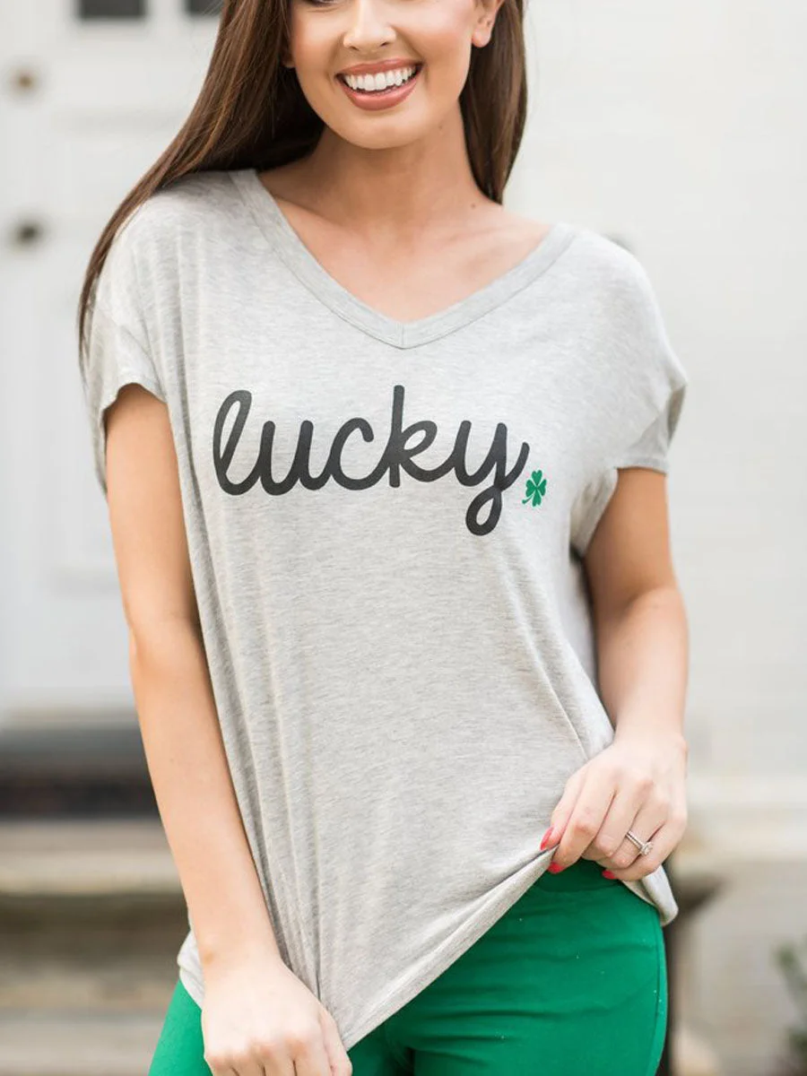 LUCKY O NECK T-shirt