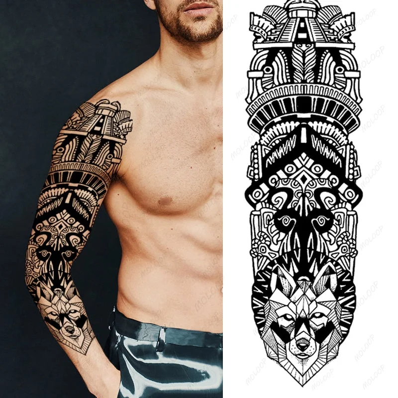 Waterproof Temporary Tattoo Sticker Jesus Virgin sister Peace Pigeon bird flower Full Arm Tatoo Flash Fake Tatto for Men Women
