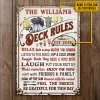 Personalized Deck Rules Take A Nap Custom Classic Metal Signs