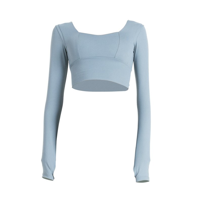 Women's square neck long sleeve shirt