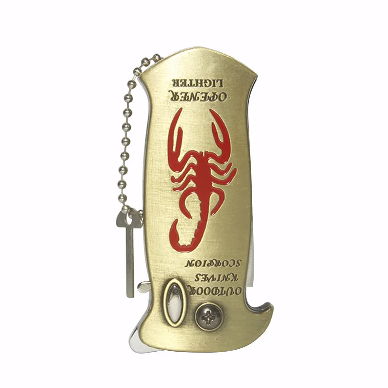 Knife-equipped windproof refillable lighter