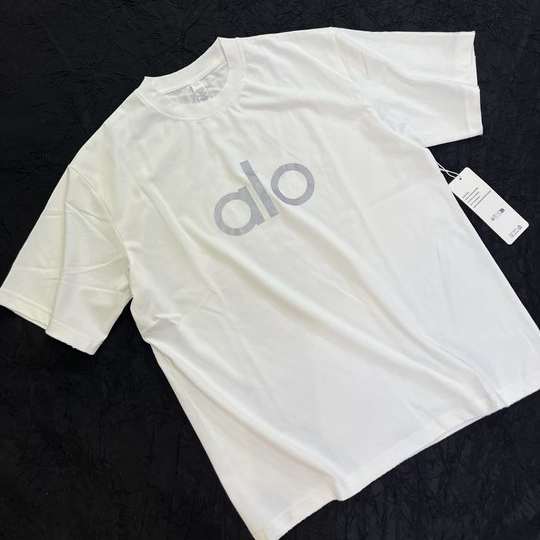 Alo Logo Print Cotton Short Sleeve T-Shirt