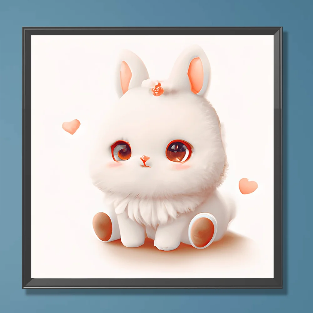 Full Round Diamond Painting 30*30cm - Big Head Animal Rabbit