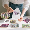 6pcs lieben diy diamant kunst grußkarten dankkarten und feiertagssegen