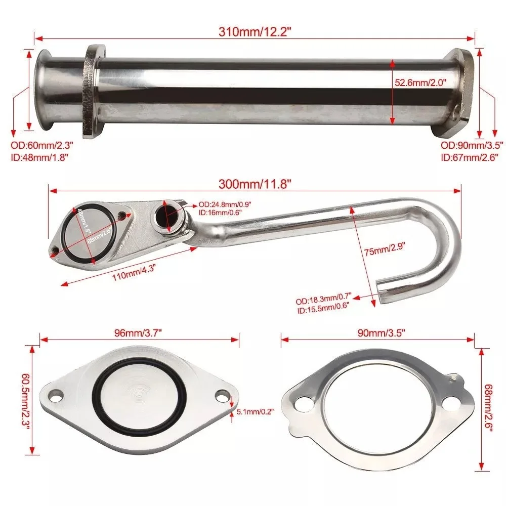 Garlaven EGR Delete Kit for 2003-2007 F250 F350 F450 F550 6.0L V8 Powerstroke Diesel