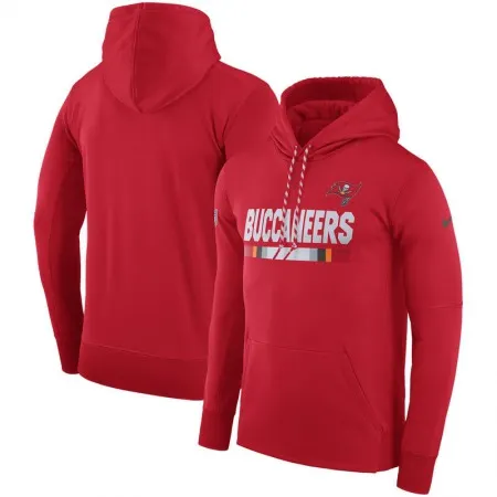 Men's Tampa Bay Buccaneers  Red Sideline Team Name Performance Pullover Hoodie