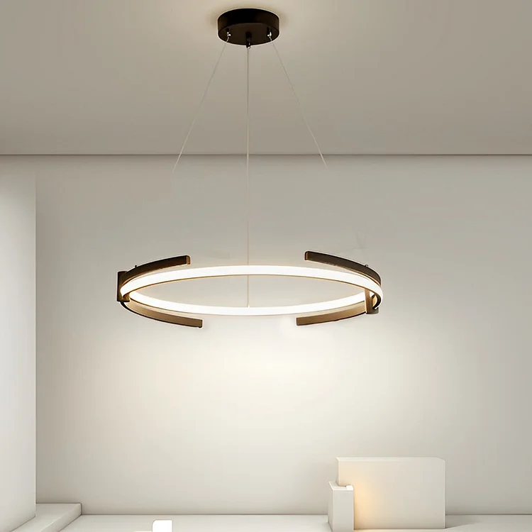 Minimalist Round Stepless Dimming with Remote LED Nordic Chandelier - Appledas
