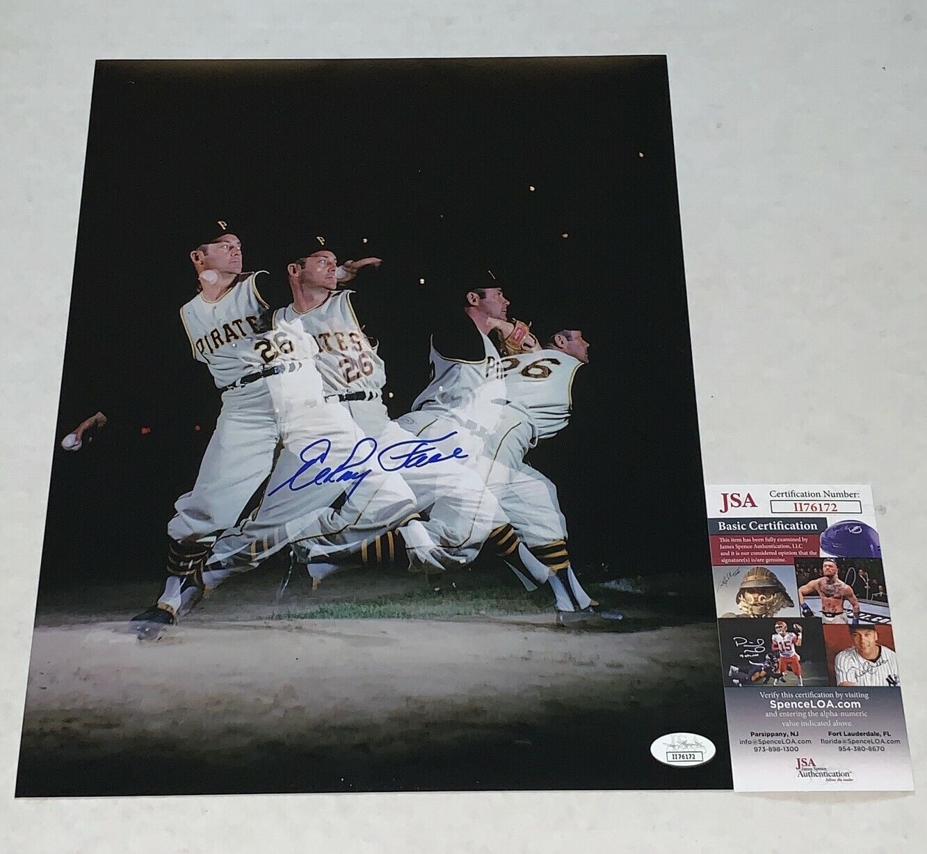 Elroy Face signed Pittsburgh Pirates 11x14 Photo Poster painting autographed JSA