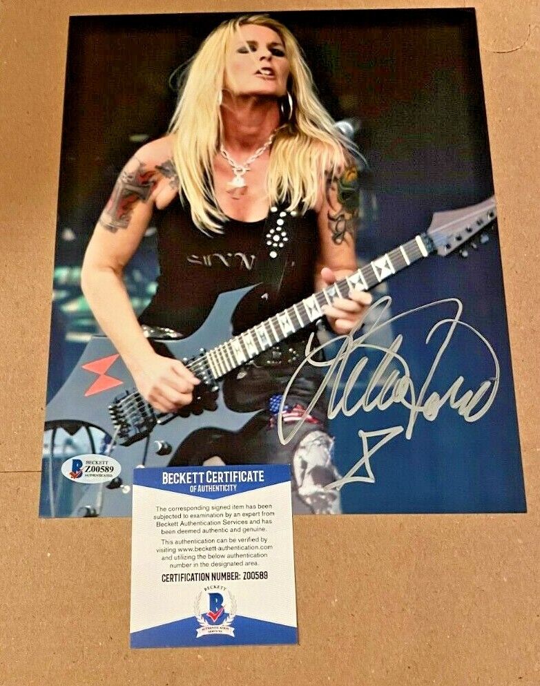 LITA FORD SIGNED ROCK AND ROLL MUSIC 8X10 Photo Poster painting BECKETT CERTIFIED #2