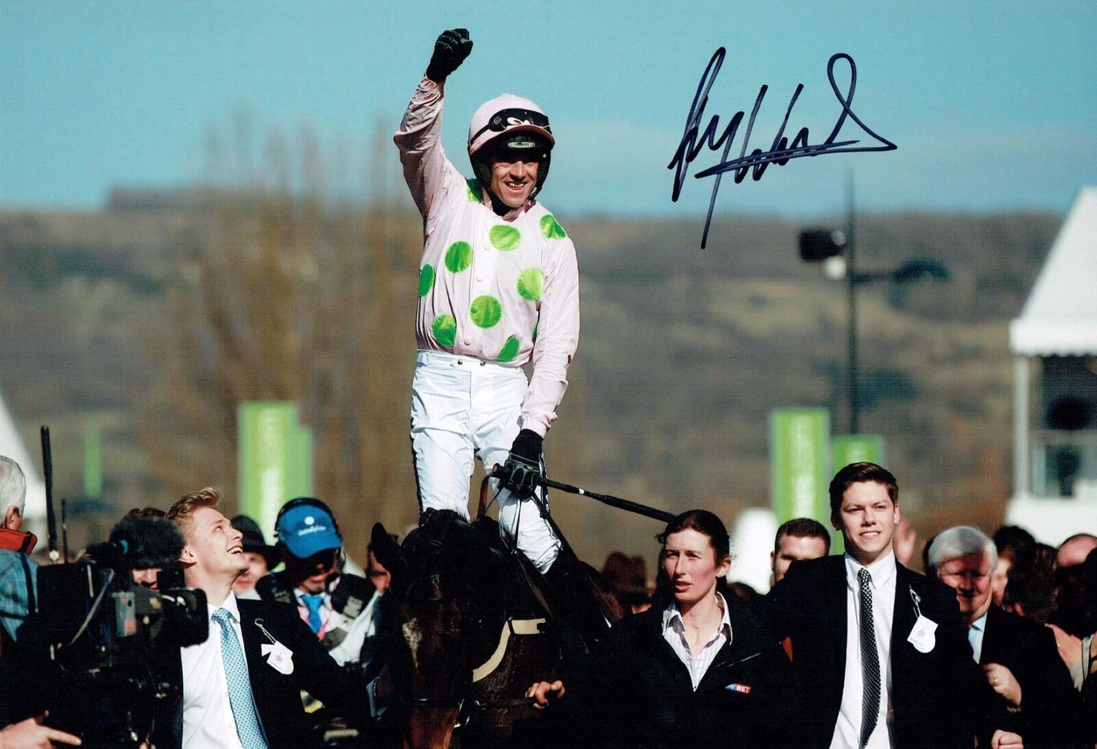 Ruby WALSH SIGNED Horse Racing 12x8 Photo Poster painting 1 AFTAL COA Autograph Champion Jockey