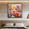 Dahlia-16CT Stamped Cross Stitch Egyptian Cotton 68*68cm/26.77*26.77in (Big Size)