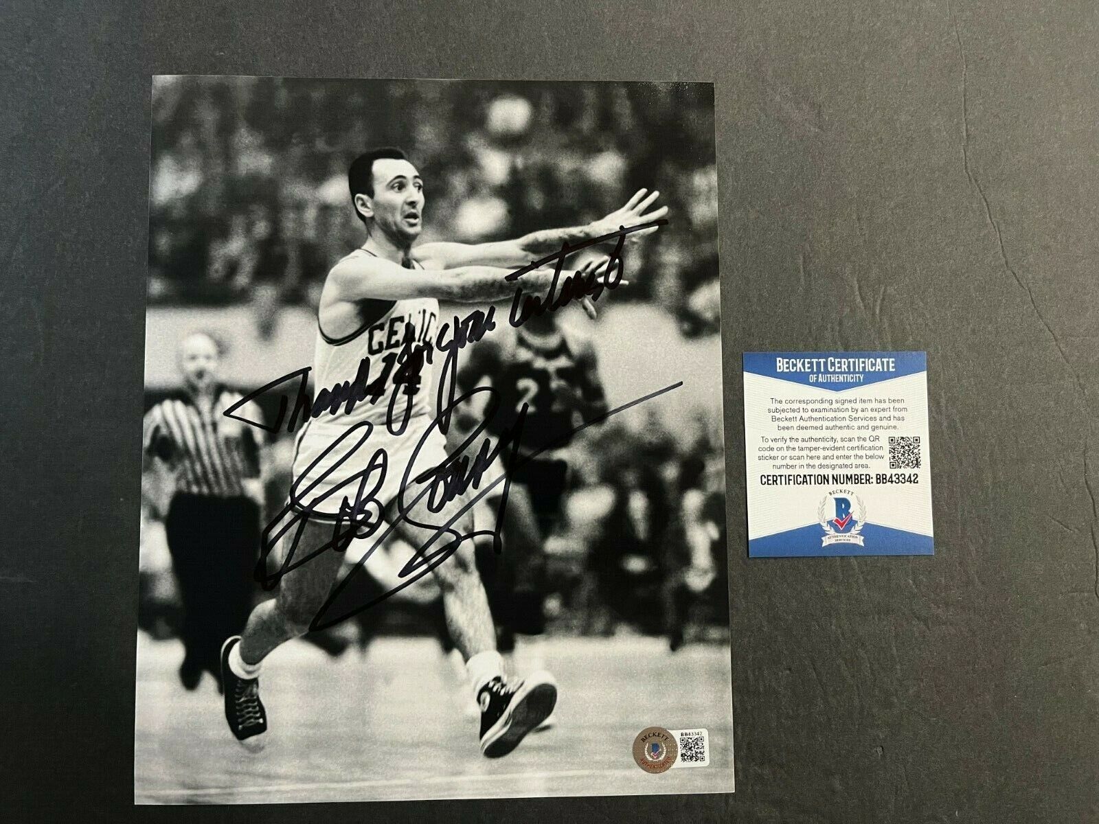 Bob Cousy Rare! signed autographed Celtics legend HOF 8x10 Photo Poster painting Beckett BAS coa