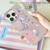Iphone 15 Series Phone Case Three In One Acrylic Cardboard Water Diamond
