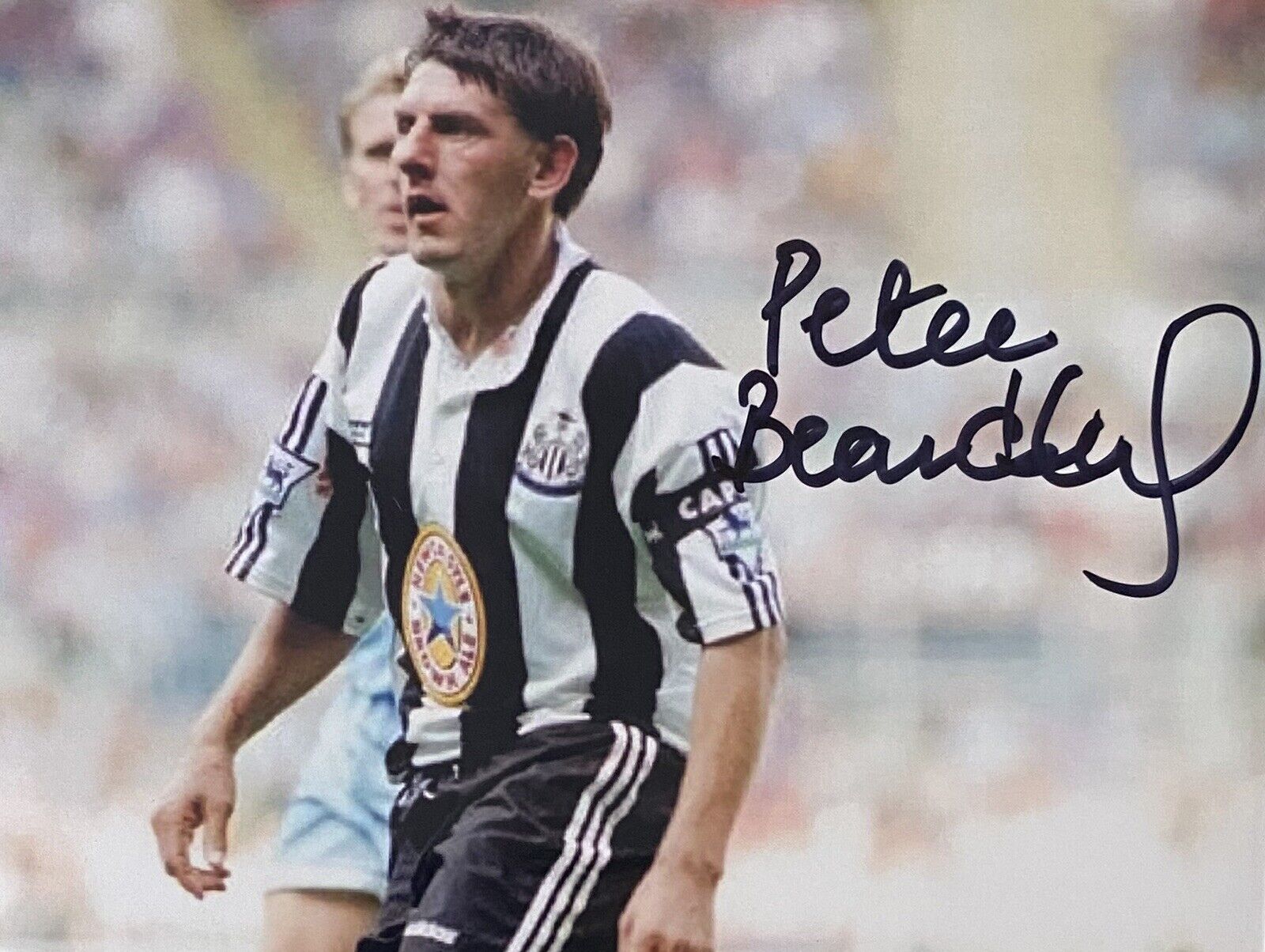 Peter Beardsley Genuine Hand Newcastle United 6X4 Photo Poster painting 2