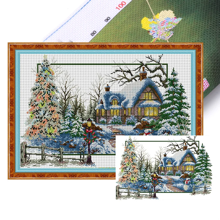 Joy Sunday Four Seasons Of Winter - Printed Cross Stitch 14CT 59*40CM