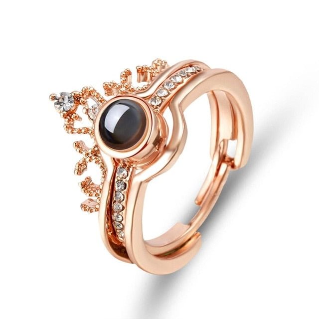 Buzzdaisy 100 Language I Love You Ring 2 In 1 open