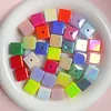 Flashing UV Plating Square Acrylic Beads DIY Bracelet Key Chain