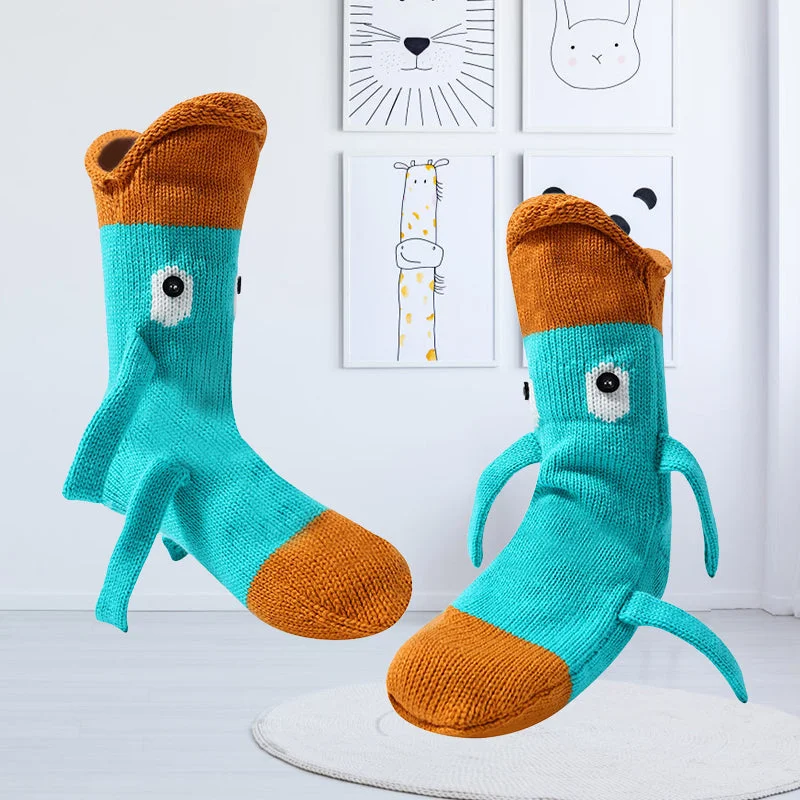 Knit Crocodile Socks