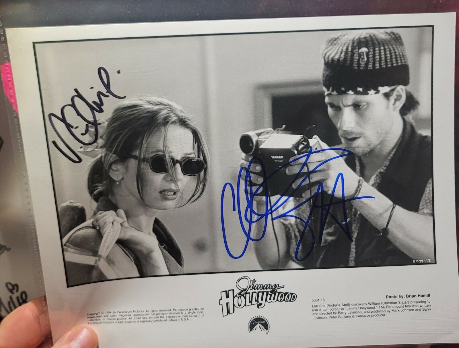 Victoria Abril Christian Slater Jimmy Hollywood hand signed autographed 8x10