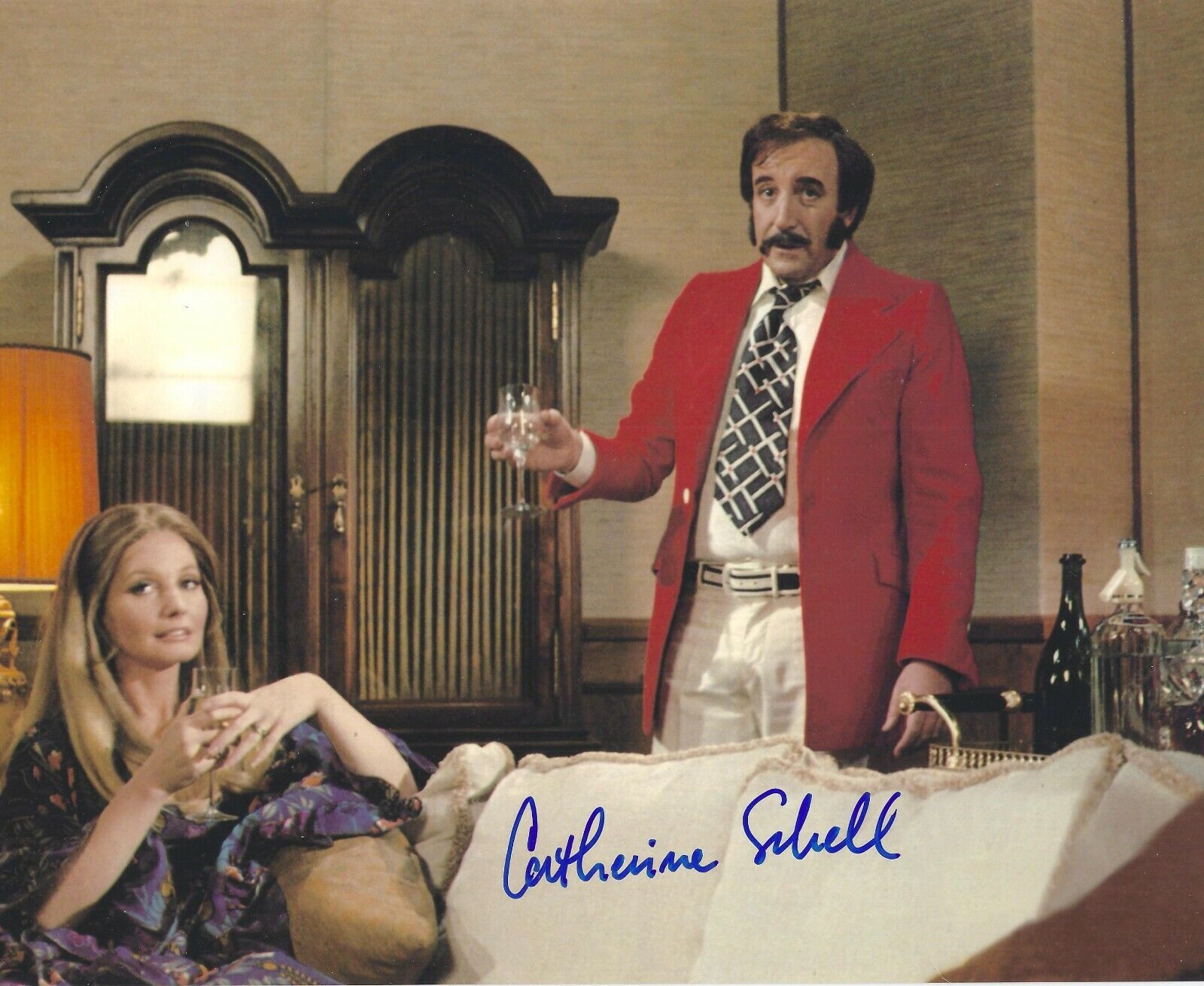 CATHERINE SCHELL PINK PANTHER SIGNED 8x10 Photo Poster painting 5 UACC & AFTAL RD AUTOGRAPH