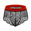 Men's Sexy Bow Lace Bra Boxer Briefs Combo