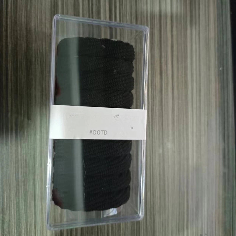 Boxed Rubber Band Women’s Hair Tie High Elastic Durable Seamless Hair Rope Hair Tie Simple Hair Rope Thick Hair Band Hair Accessories