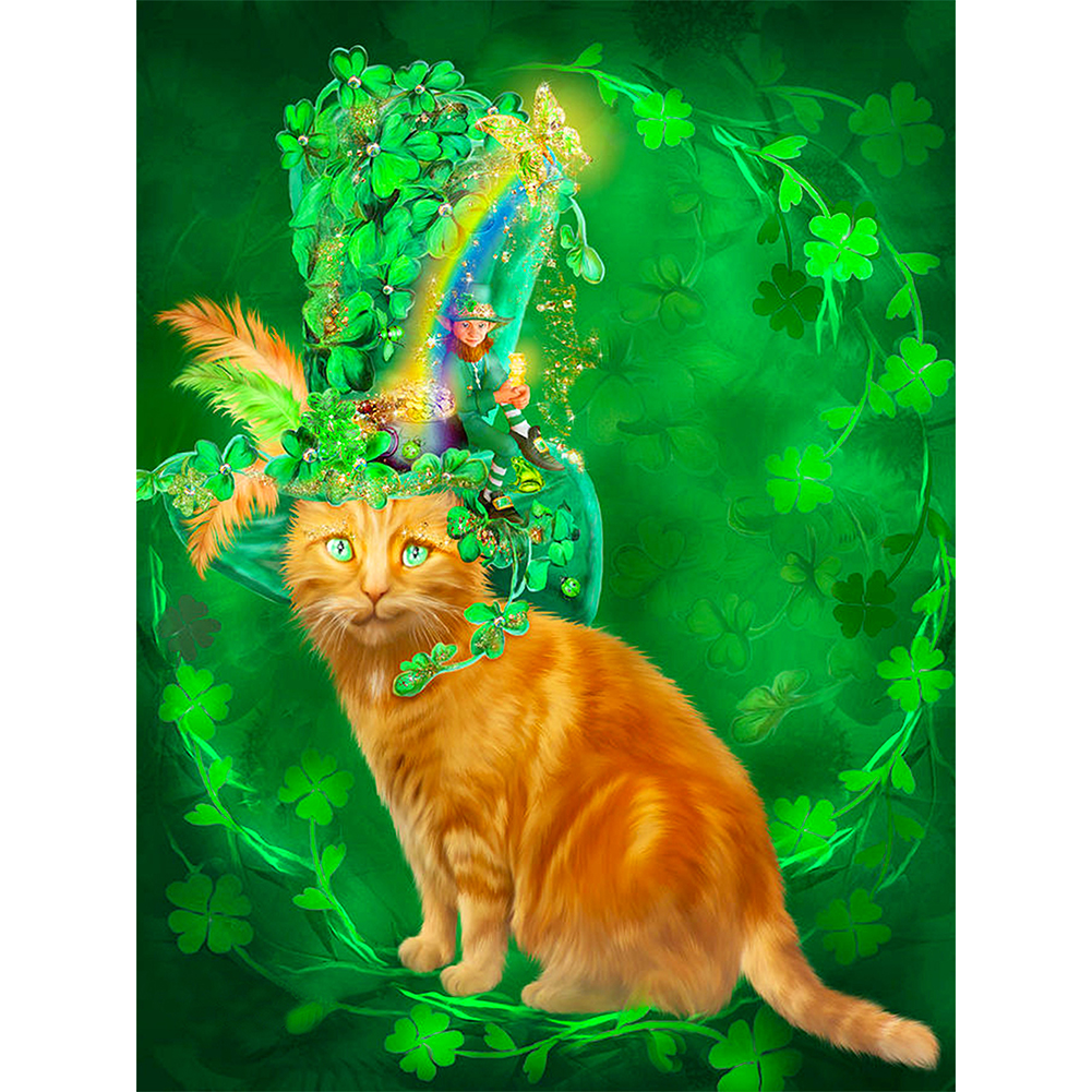 

Cat In Hat - Round Drill Diamond Painting - 30*40CM, 501 Original