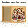 (25x25cm)DIY Pearl Painting Xmas Framed Handmade Pearl Material Art Kit Living Room Decor