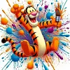 Tigger Painter - 18CT Stamped Cross Stitch 25*25cm tapestrymarket