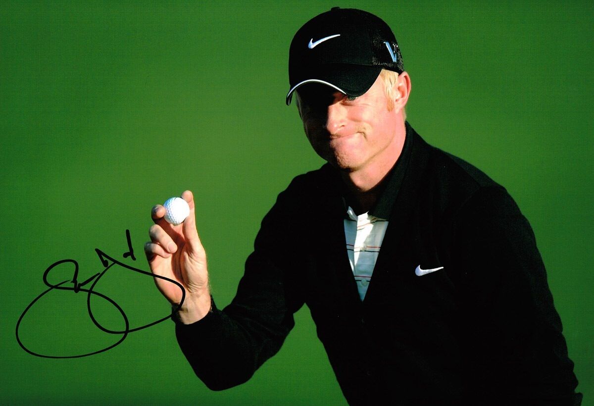 Simon Dyson IN PERSON SIGNED Genuine Autograph 12x8 Photo Poster painting AFTAL COA Golf Player