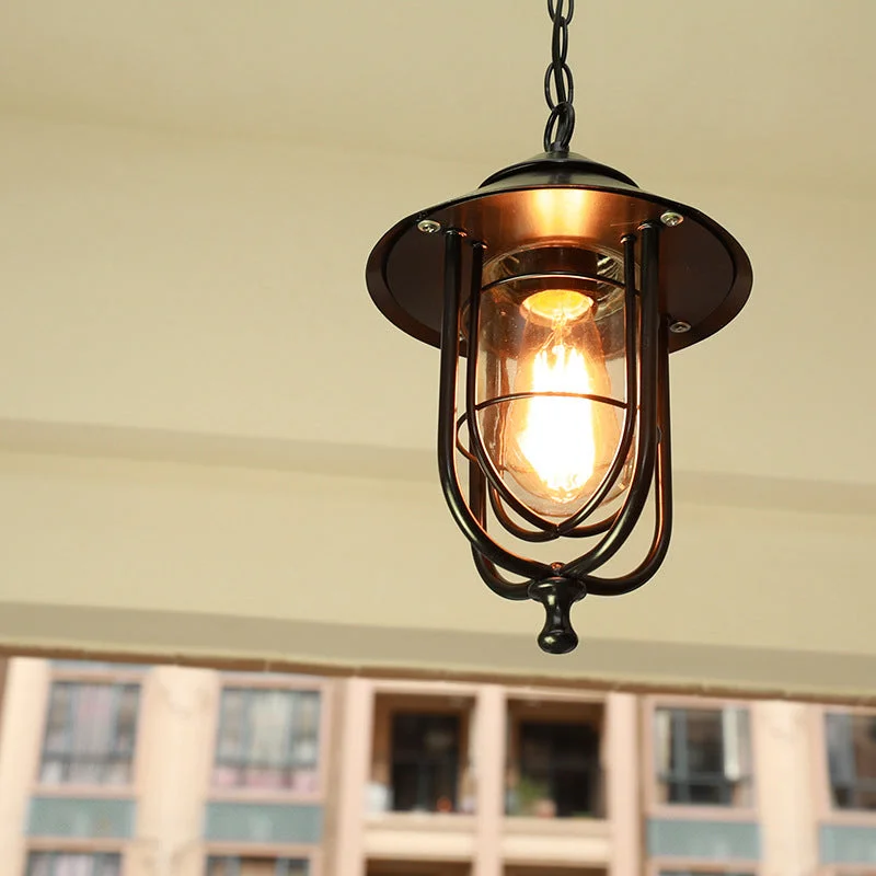 American-Style Birdcage Outdoor Waterproof Garden Pendant Light