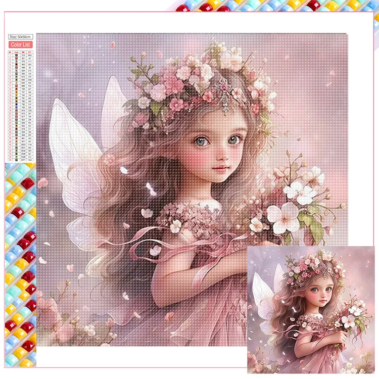Full Square Diamond Painting - Butterfly Fairy 50*50CM