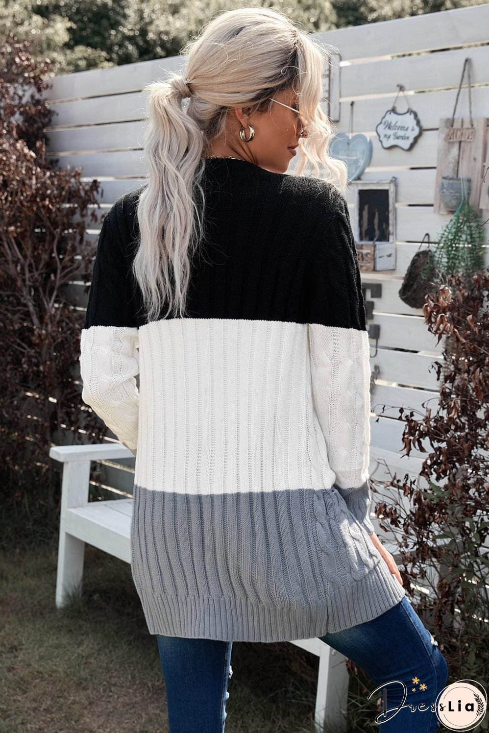 Cozy Cable Knit Button-Front Long Sleeve Cardigan