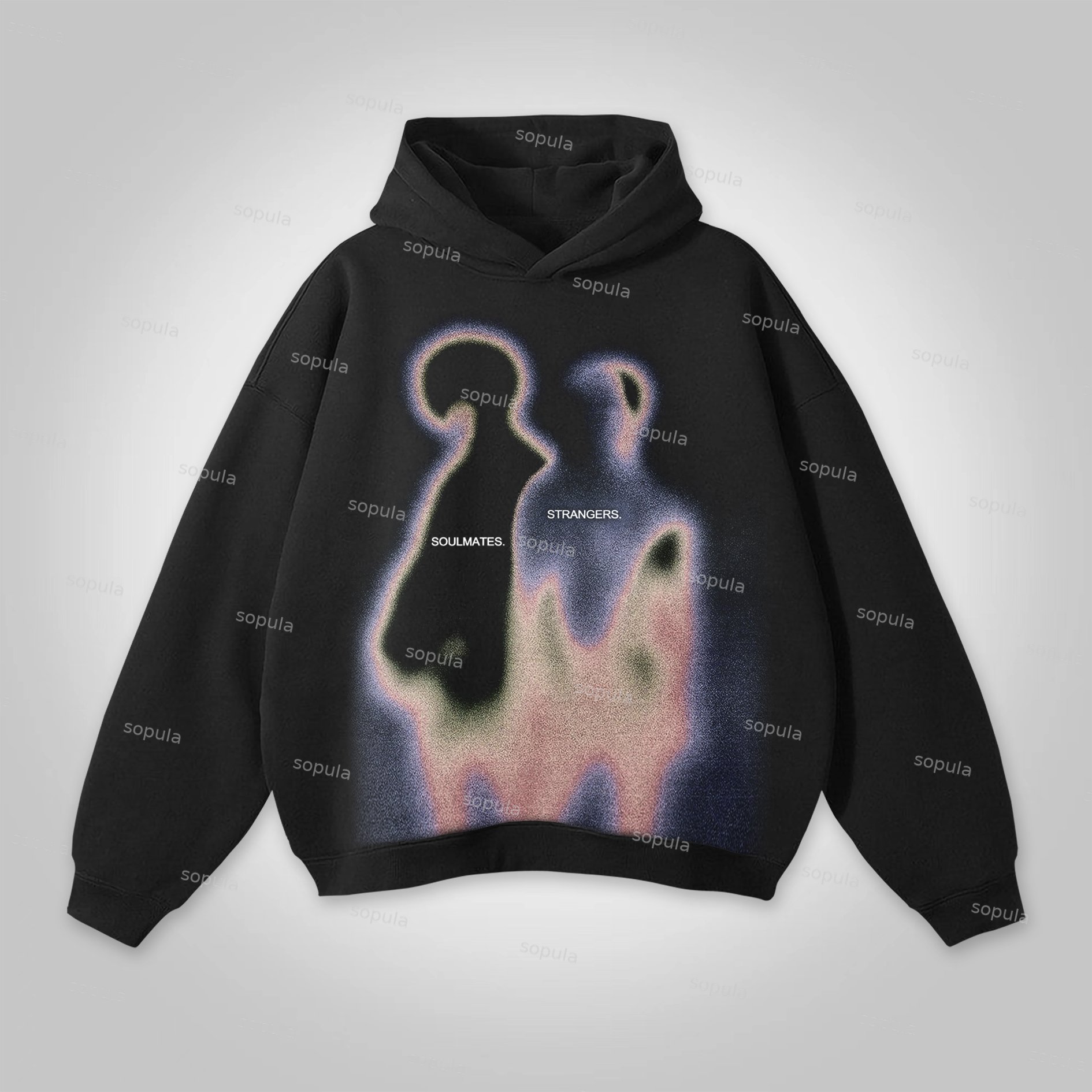 Sopula Street Portraits Soulmates Strangers Prints Pocketless Hoodie