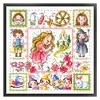 Sleeping Beauty-14CT Stamped Cross Stitch Egyptian Cotton 30*30cm/11.81*11.81in tapestrymarket