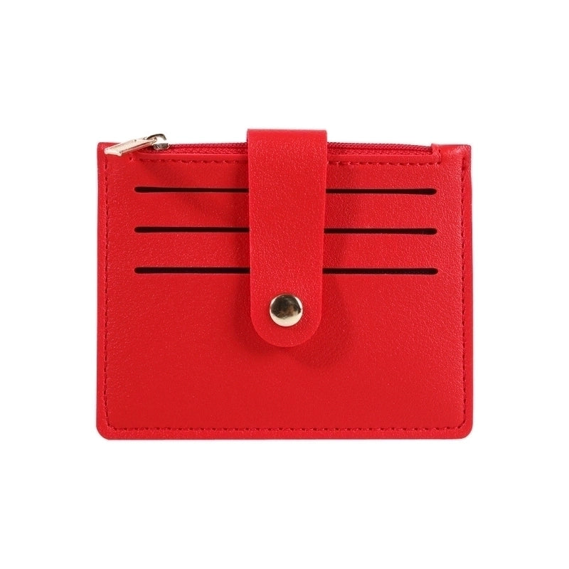 Unisex Solid Color Pvc Open Card Holders