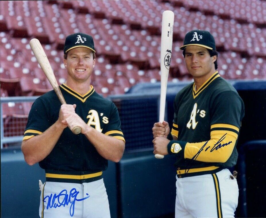 Mark McGwire / Jose Canseco Autographed Signed 8x10 Photo Poster painting ( Athletics ) REPRINT