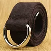 Double D Ring Metal Buckle Belt Punk Canvas Belt